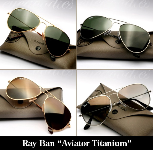 ray ban titanium polarized aviator rb8041