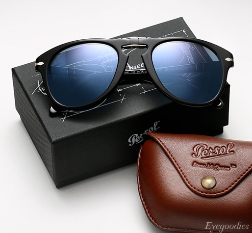 Persol 714SM Sunglasses - Blue Lenses 