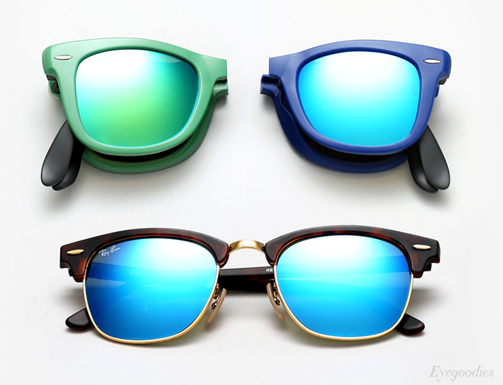 mirrored colored sunglasses